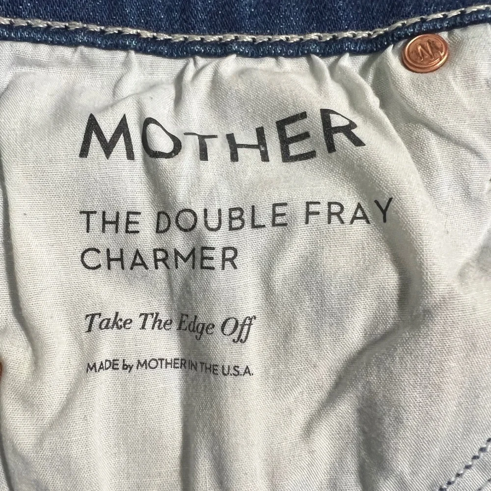 MOTHER The Double Fray Charmer Distressed Skinny Jeans Take the Edge Off Size 25
